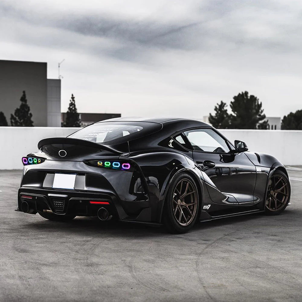 RGB LED Taillights for Toyota GR Supra A90/A91 (2020–2024) – Sequential Turn Signals & Custom Light Modes - Exotics Carbon Design