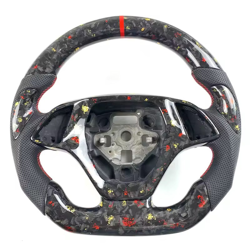 Forged Carbon Fiber & Leather Steering Wheel - Chevrolet Corvette C7 (2014–2020) - Exotics Carbon Design