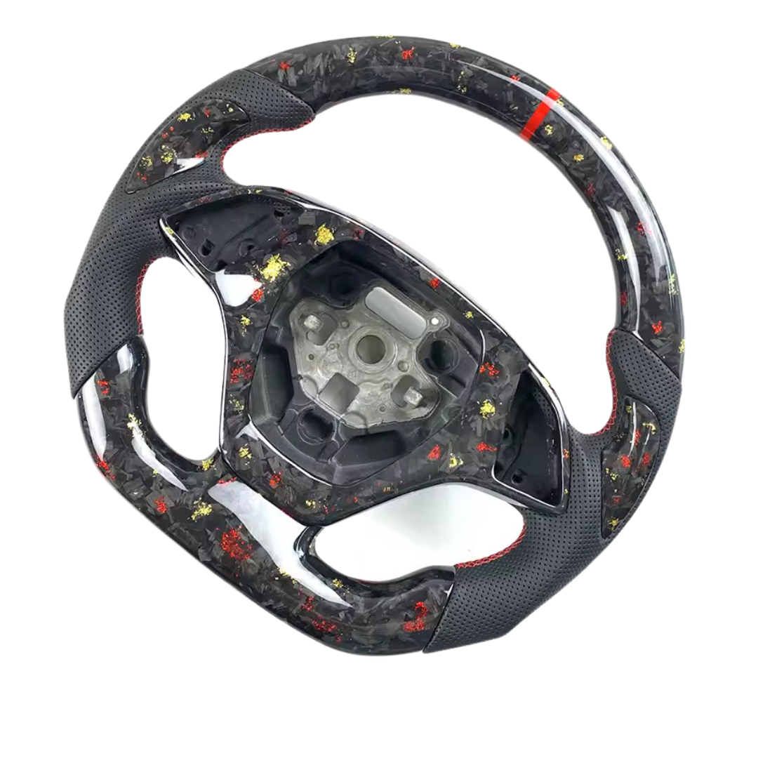 Forged Carbon Fiber & Leather Steering Wheel - Chevrolet Corvette C7 (2014–2020) - Exotics Carbon Design
