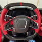 Carbon Fiber Steering Wheel with Red Leather – Chevrolet Corvette C8 (2020–2024) - Exotics Carbon Design