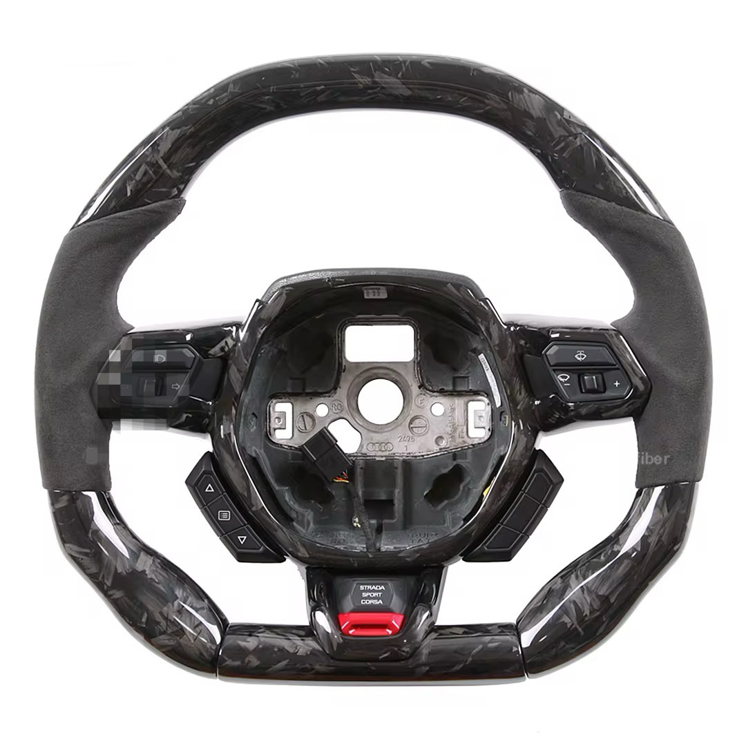 Race-Style Carbon Fiber Steering Wheel – Lamborghini Huracán (2015–2021) - Exotics Carbon Design