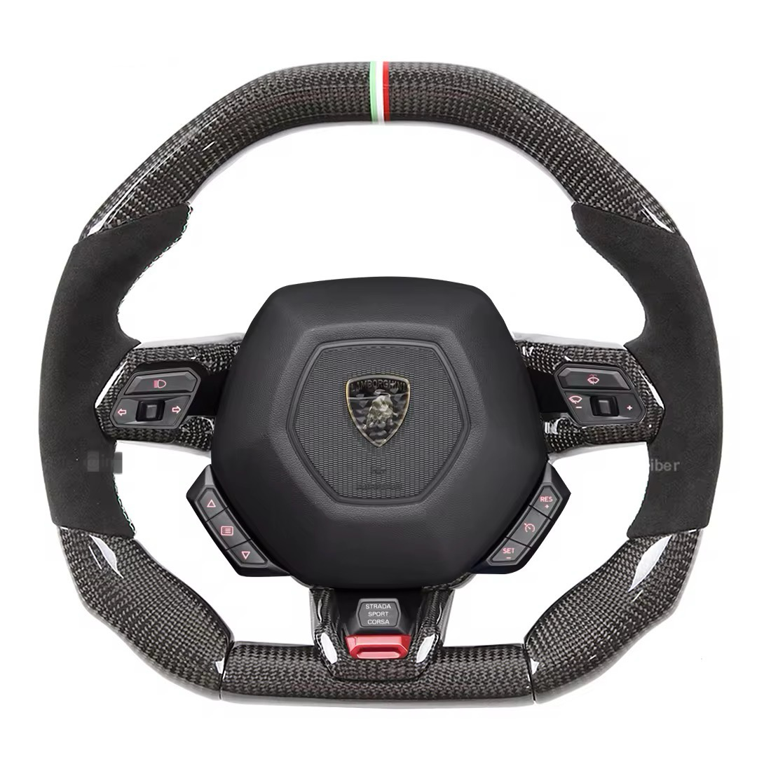Race-Style Carbon Fiber Steering Wheel – Lamborghini Huracán (2015–2021) - Exotics Carbon Design