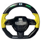 Carbon Fiber LED Steering Wheel with Yellow Leather – Lamborghini Huracán LP580-2 / LP610-4 - Exotics Carbon Design