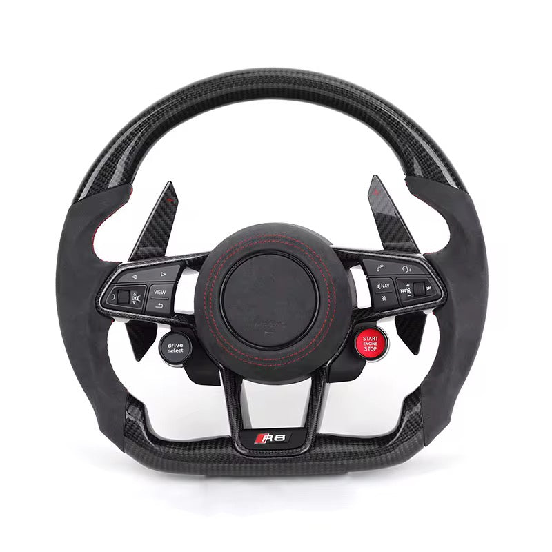 Carbon Fiber & Leather Steering Wheel – Audi R8 Gen 2 (2016–2019) - Exotics Carbon Design