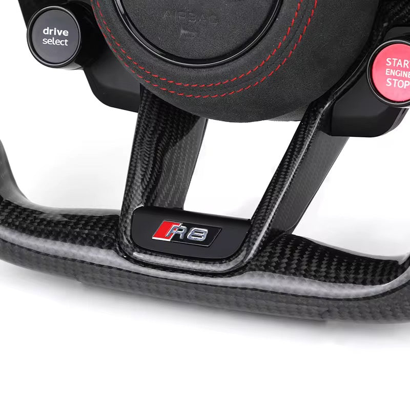 Carbon Fiber & Leather Steering Wheel – Audi R8 Gen 2 (2016–2019) - Exotics Carbon Design