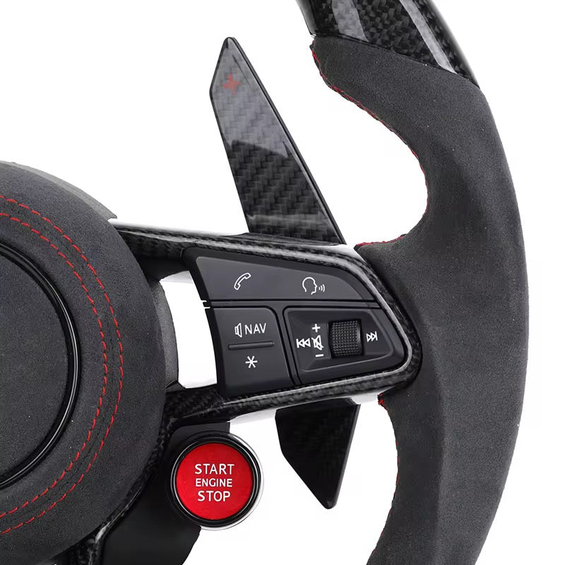 Carbon Fiber & Leather Steering Wheel – Audi R8 Gen 2 (2016–2019) - Exotics Carbon Design