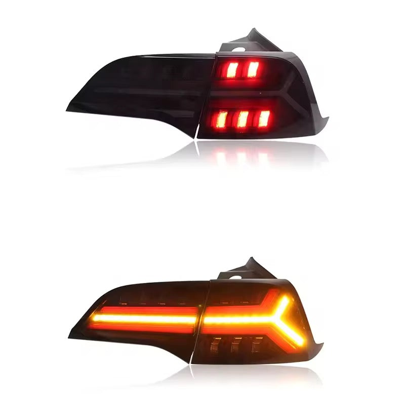 Y-Shaped Custom LED Taillights – Tesla Model 3 (2017–2023) - Exotics Carbon Design