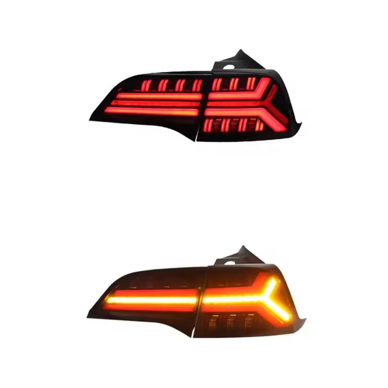Y-Shaped Custom LED Taillights – Tesla Model 3 (2017–2023) - Exotics Carbon Design