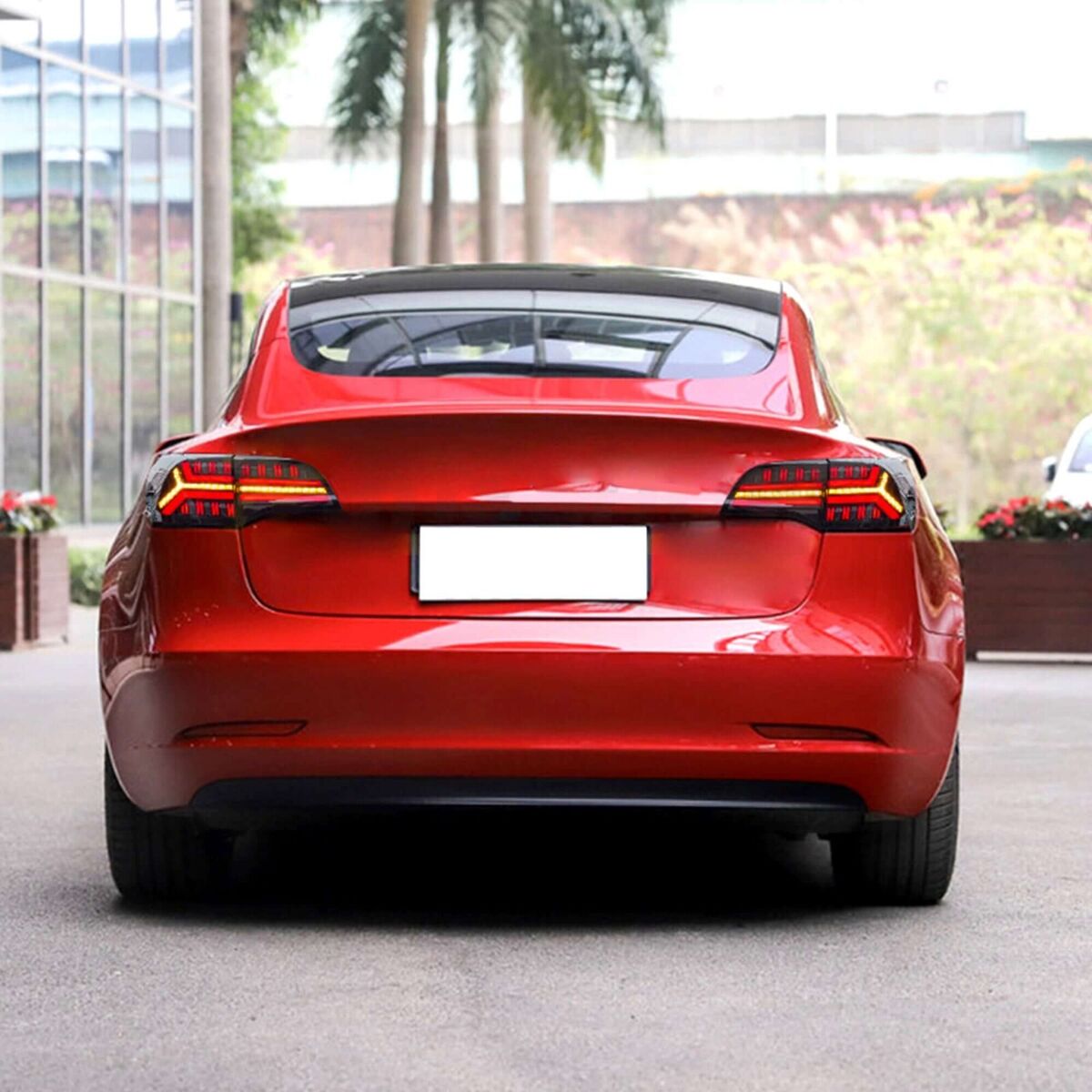 Y-Shaped Custom LED Taillights – Tesla Model 3 (2017–2023) - Exotics Carbon Design