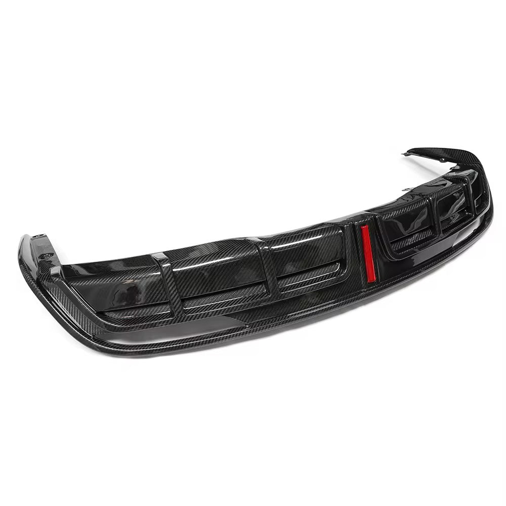 Carbon Fiber Rear Diffuser with Integrated LED – Tesla Model 3 Highland (2024+) - Exotics Carbon Design