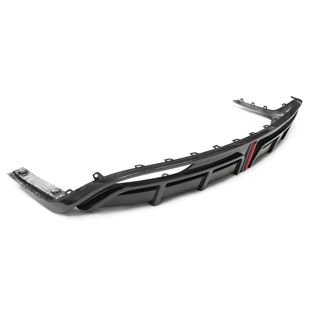 Carbon Fiber Rear Diffuser with Integrated LED – Tesla Model 3 Highland (2024+) - Exotics Carbon Design