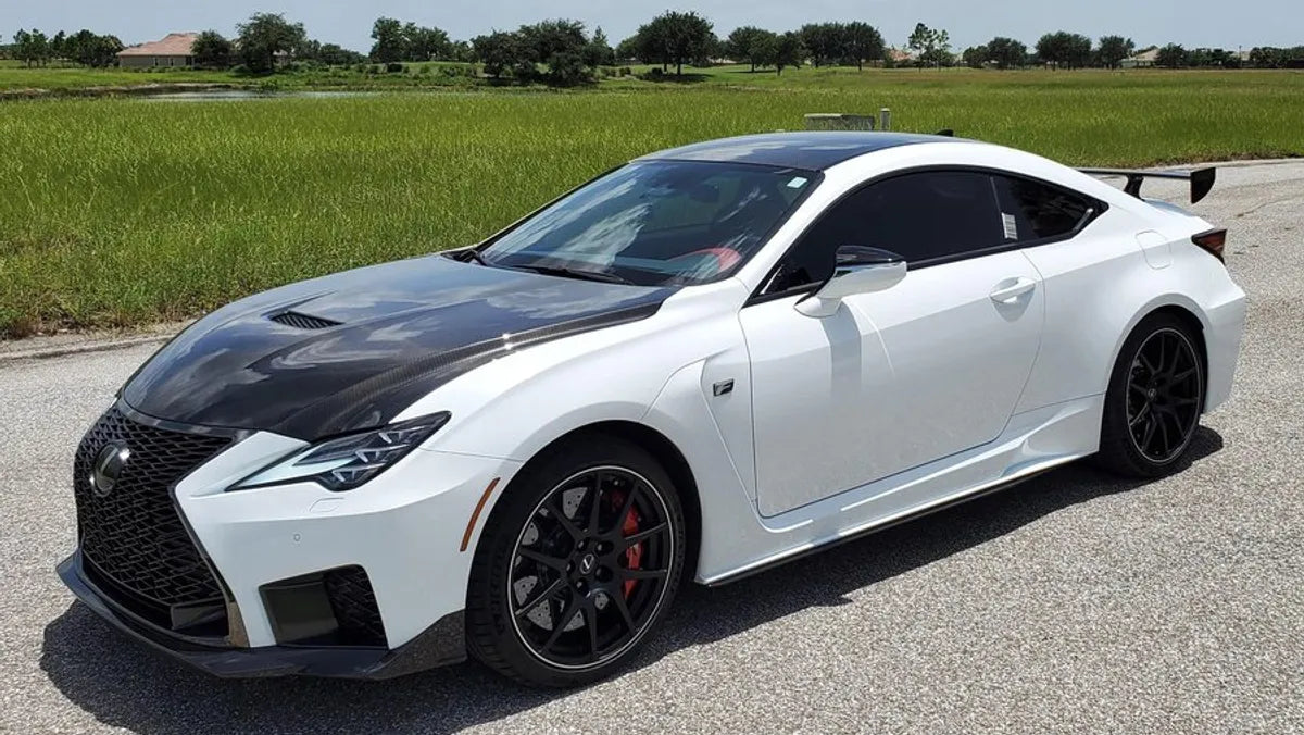 Vented Carbon Fiber Hood - Lexus RC F (2015–2023) - Exotics Carbon Design