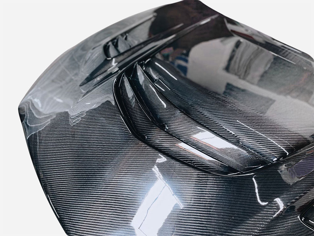 Carbon Fiber Front Vented Hood - Infiniti Q50 (2014–2020) - Exotics Carbon Design