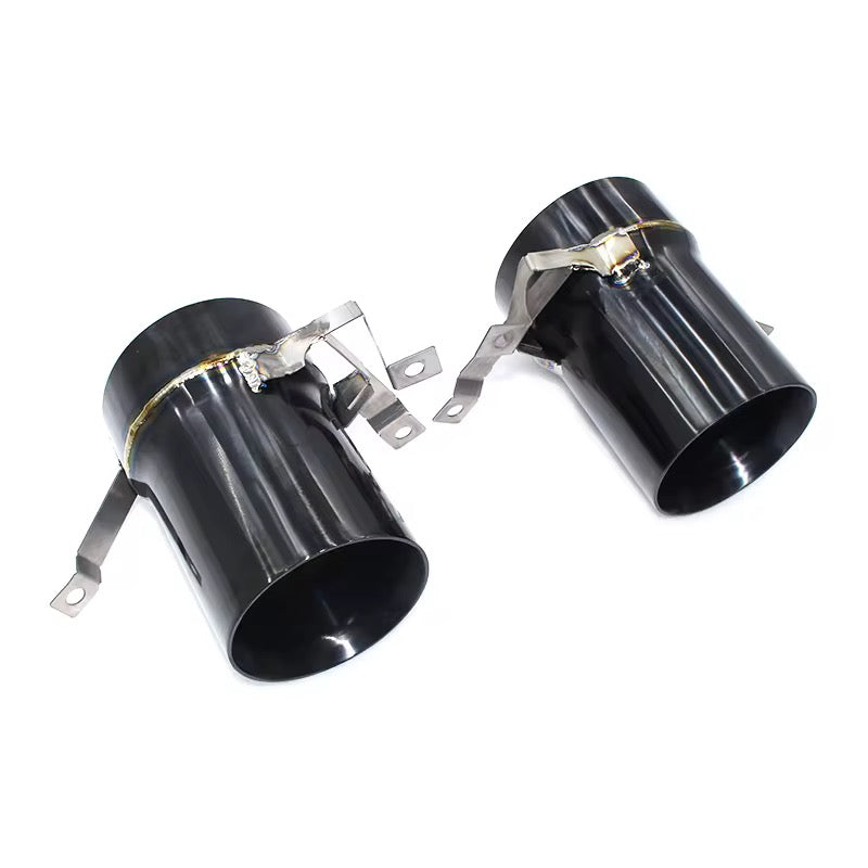 Race Style Black Titanium Exhaust Tips - Lamborghini Huracán EVO - Exotics Carbon Design