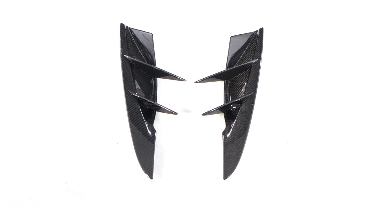 Carbon Fiber Front Bumper Canards - Toyota GR Supra A90/A91 - Exotics Carbon Design