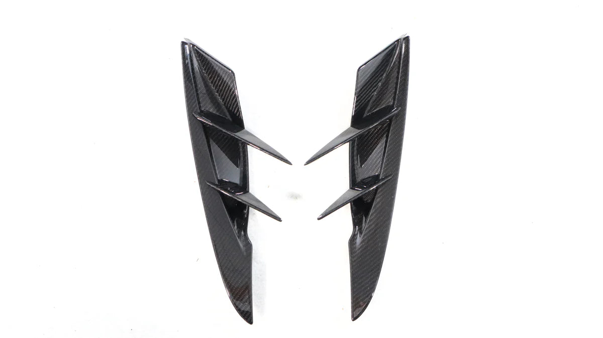 Carbon Fiber Front Bumper Canards - Toyota GR Supra A90/A91 - Exotics Carbon Design