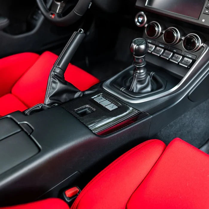 Carbon Fiber Center Console Cover for Toyota GR86 / Subaru BRZ (2022–2025) - Exotics Carbon Design