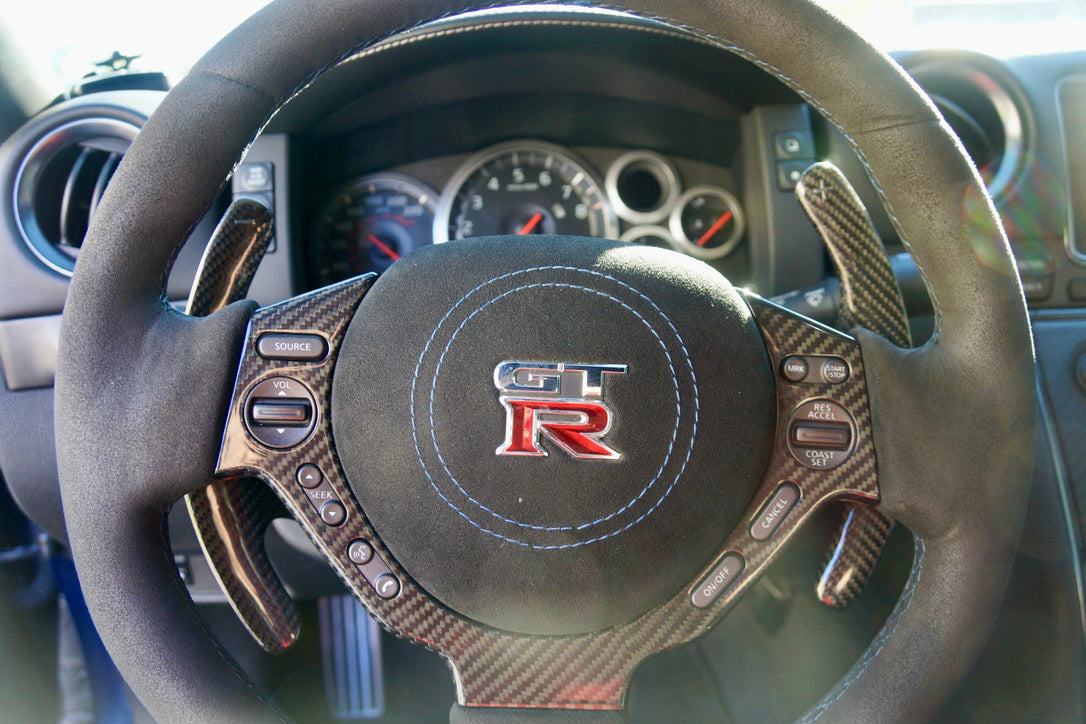 Carbon Fiber Steering Wheel Trim – Nissan GTR (2008–2016) - Exotics Carbon Design