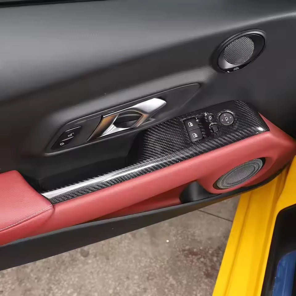 Carbon Fiber Door Switch Panel Covers – Toyota Supra A90/A91 (2019–2024) - Exotics Carbon Design