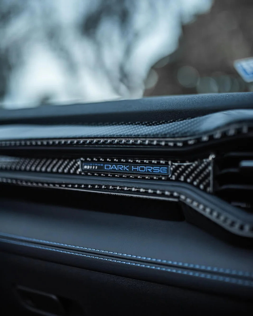 Carbon Fiber Dashboard Air Vent Cover Trim - Ford Mustang (2024+) - Exotics Carbon Design