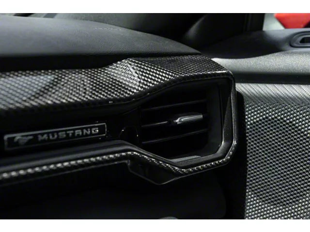 Carbon Fiber Dashboard Air Vent Cover Trim - Ford Mustang (2024+) - Exotics Carbon Design