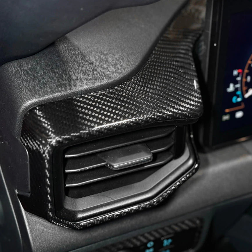 Carbon Fiber Driver-Side Air Vent Cover Trim - Ford Mustang (2024+) - Exotics Carbon Design
