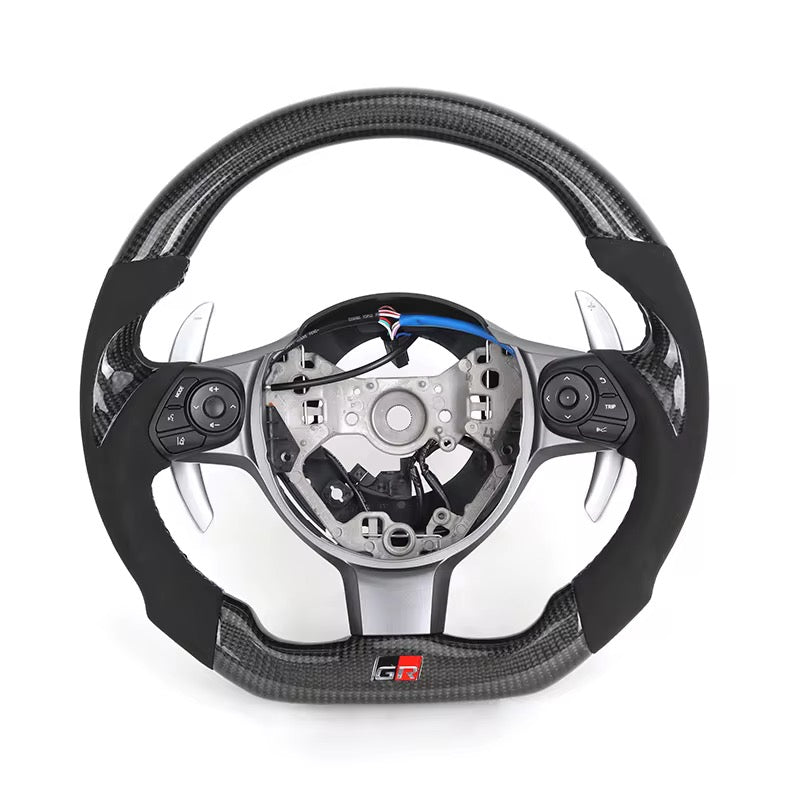 Carbon Fiber & Alcantara Steering Wheel - Toyota GR86 / Subaru BRZ (2022–Present) - Exotics Carbon Design
