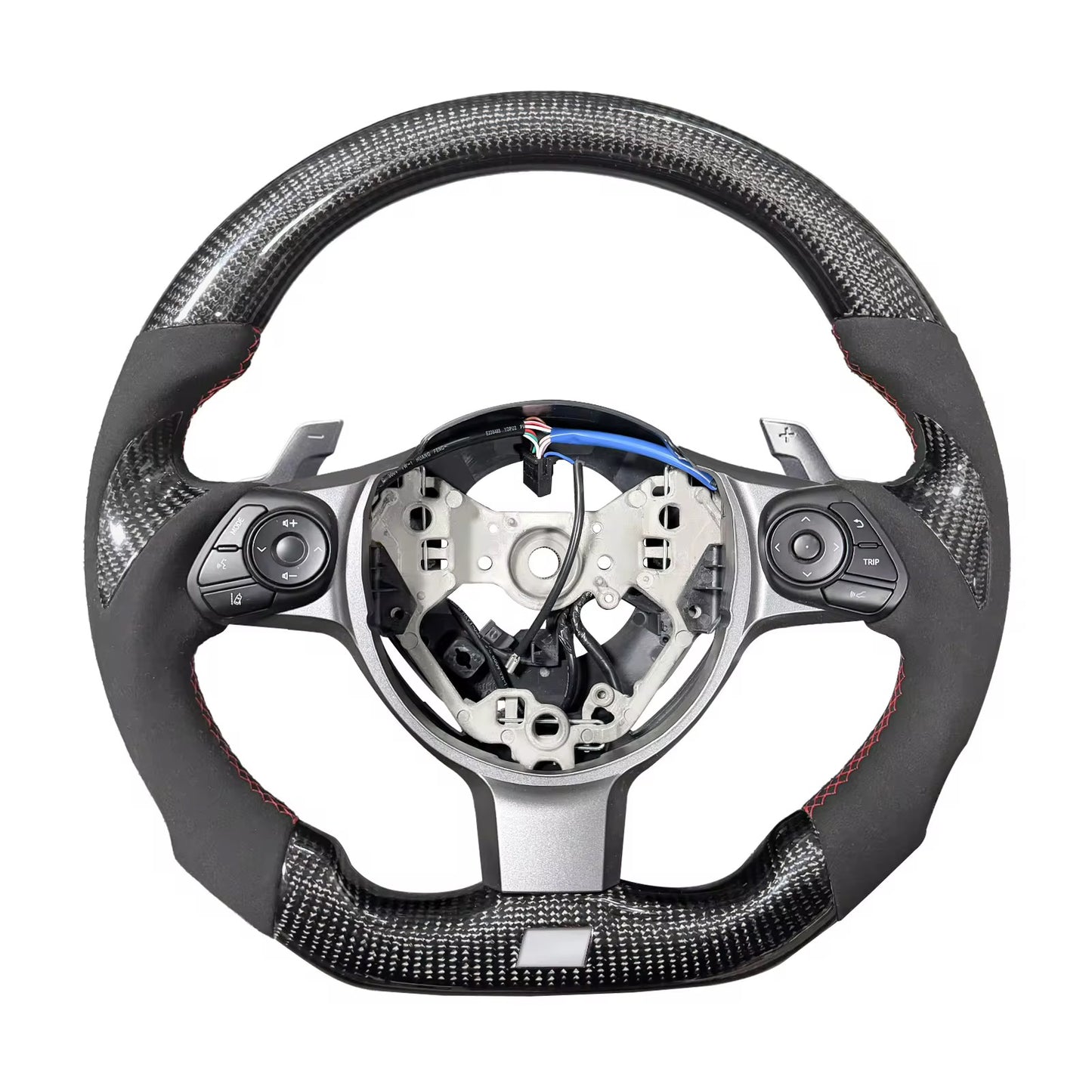 Carbon Fiber & Alcantara Steering Wheel - Toyota GR86 / Subaru BRZ (2022–Present) - Exotics Carbon Design