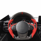 Carbon Fiber & Red Leather Steering Wheel - Toyota GR Supra A90 / A91 (2020–2025) - Exotics Carbon Design