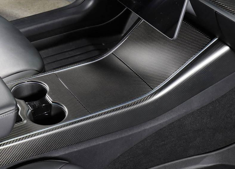 Carbon Fiber Center Console Side Panels Premium Interior Upgrade – Tesla Model 3/Y (Gen 2) - Exotics Carbon Design