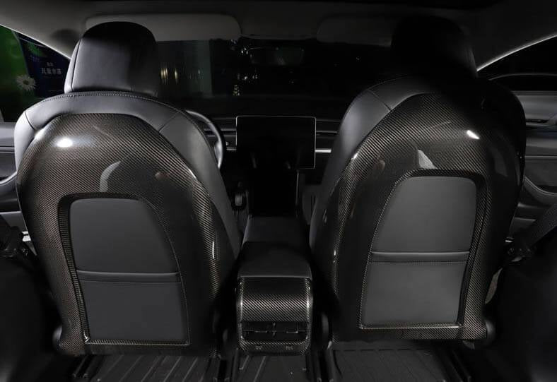 Carbon Fiber Seat Panel Covers – Tesla Model 3 (2017–2023) - Exotics Carbon Design