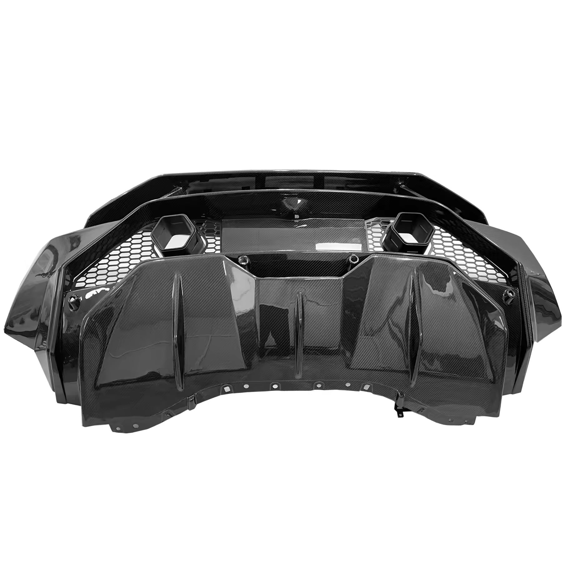 Tecnica Style Carbon Fiber Rear Diffuser Conversion With Exhaust Tips - Lamborghini Huracán EVO / LP580 / LP610 (2014–2022) - Exotics Carbon Design