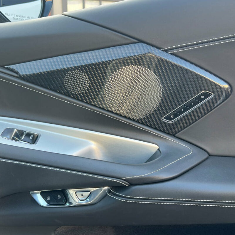 Carbon Fiber Door Speaker Panels – Chevrolet Corvette C8 (2020–2024) - Exotics Carbon Design