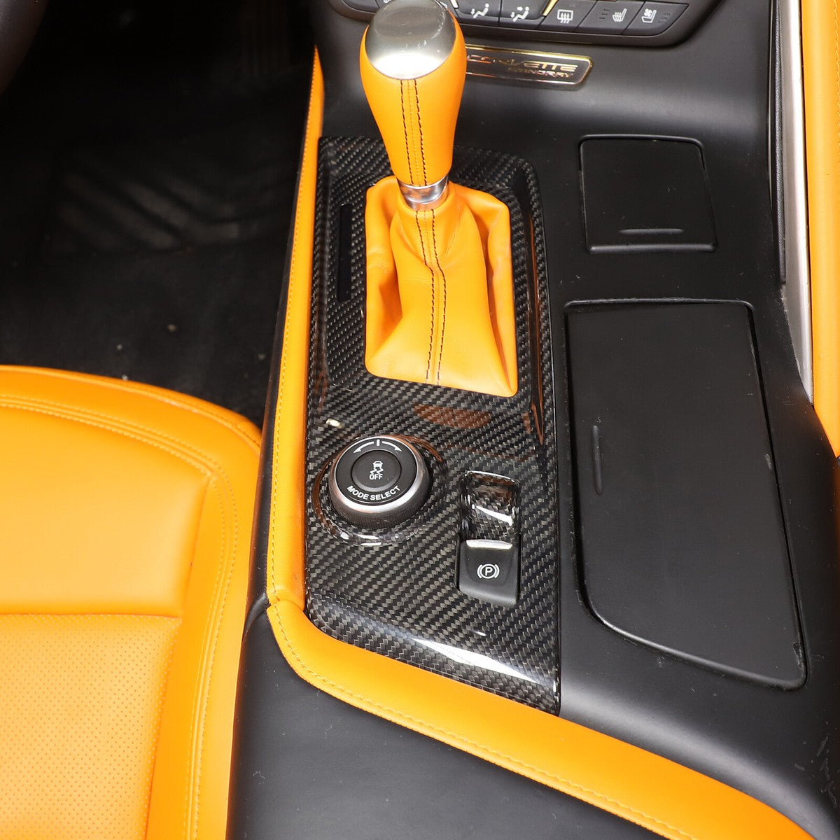 Carbon Fiber Center Console Gear Shift Panel – Chevrolet Corvette C7 (2014–2019) - Exotics Carbon Design