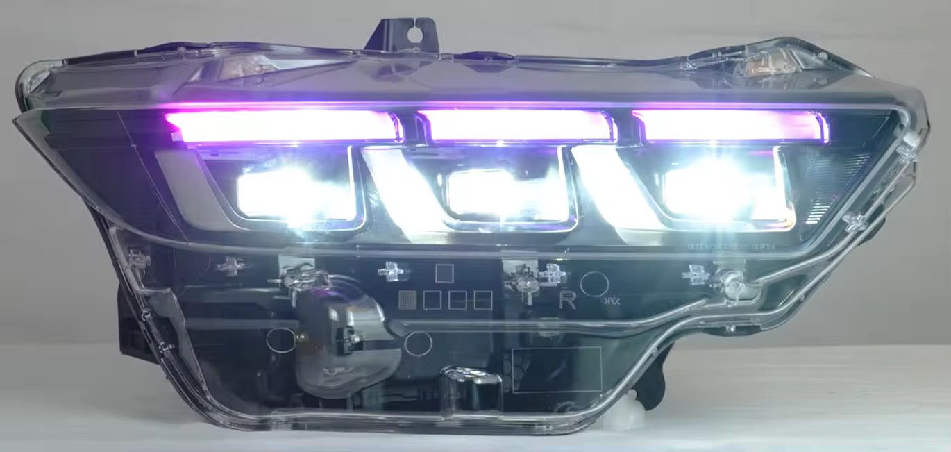 Archaic Colorful DRL Front Light with RGB Animation – Ford Mustang 2024+ - Exotics Carbon Design