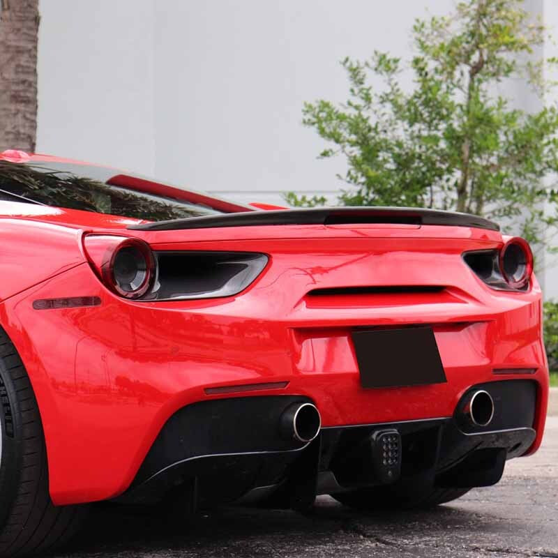 Ferrari 488 GTB - Carbon Fiber Taillight Frame Air Vent - Exotics Carbon Design
