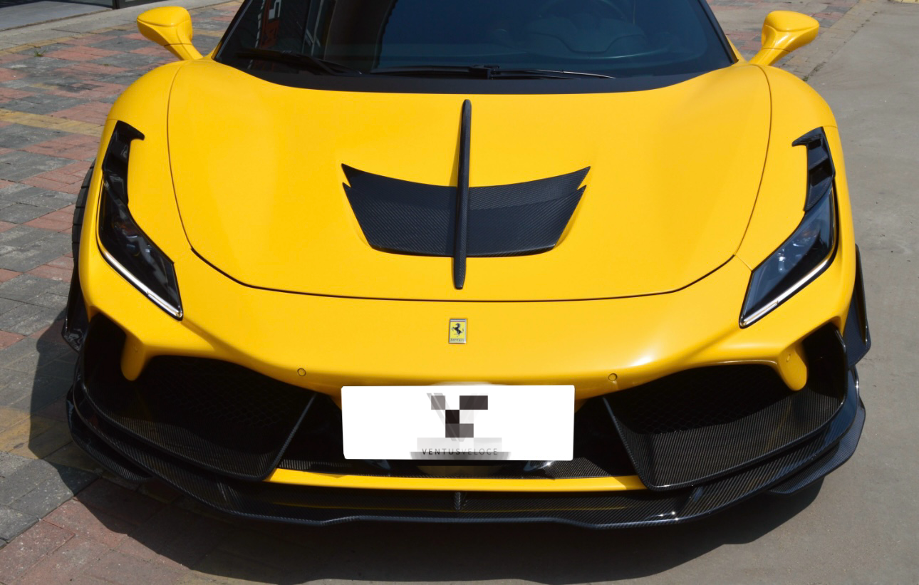Ferrari F8 Tributo - Carbon Fiber Front Hood Trim - Exotics Carbon Design
