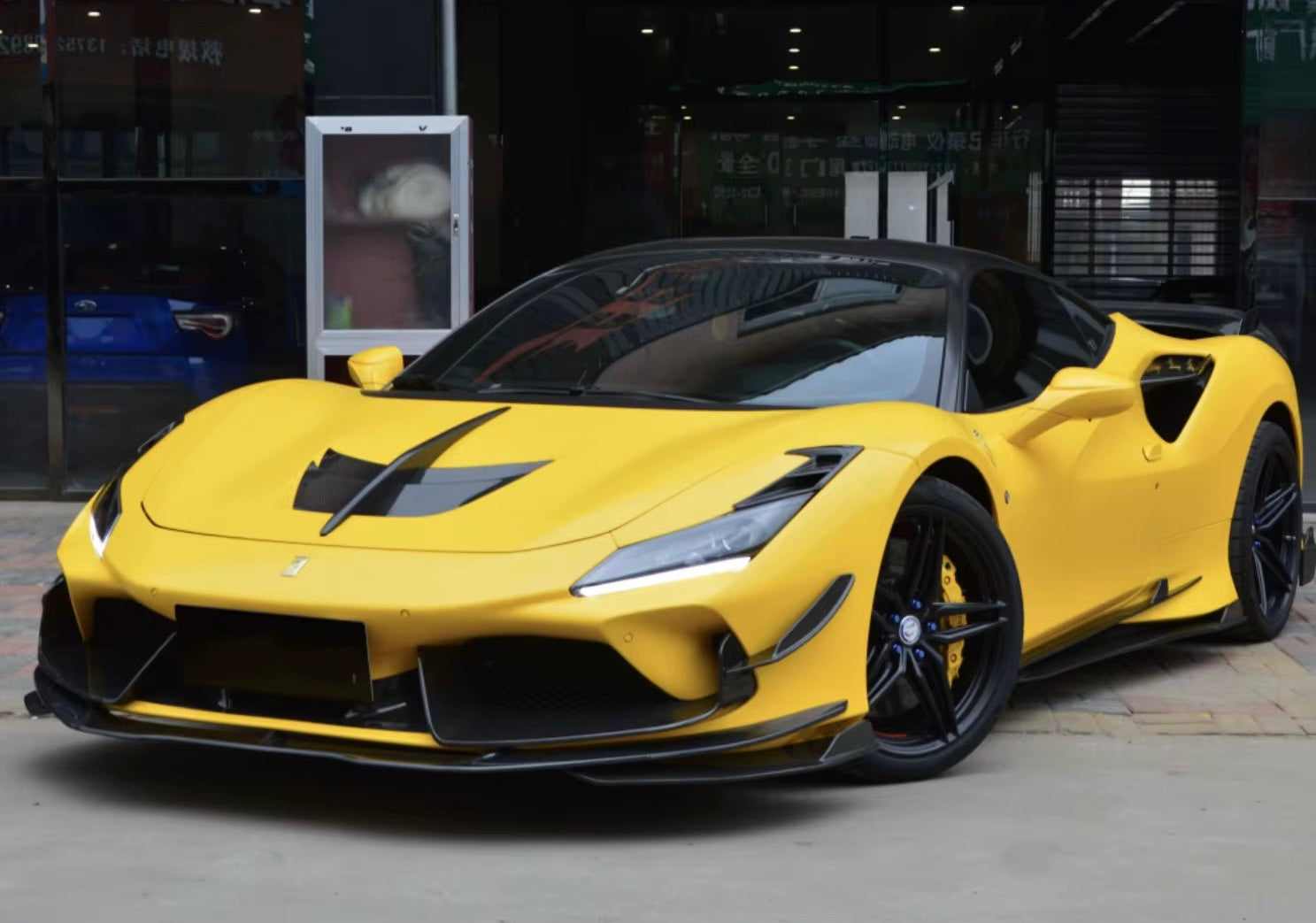 Ferrari F8 Tributo - Carbon Fiber Front Hood Trim - Exotics Carbon Design