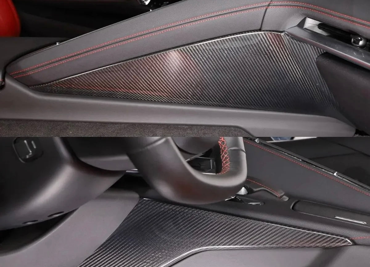 Corvette C8 (2020-2025) - Carbon Fiber Center Console Side Trim Covers - Exotics Carbon Design