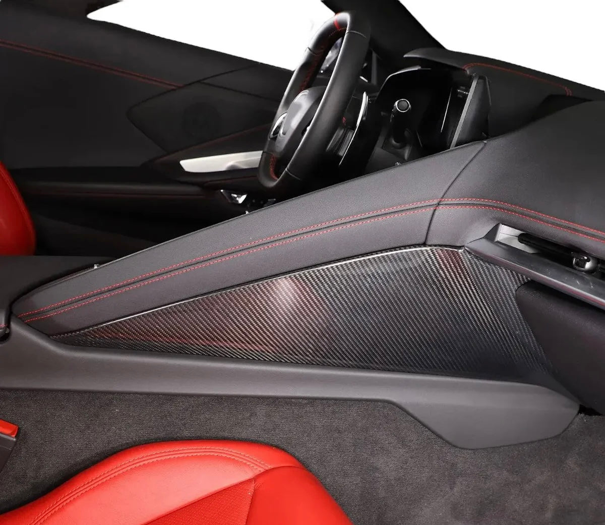 Corvette C8 (2020-2025) - Carbon Fiber Center Console Side Trim Covers - Exotics Carbon Design
