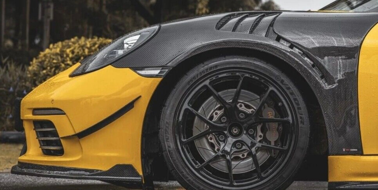 Porsche 718 Cayman GT4 (2017-2024) - Carbon Fiber Side Fenders - Exotics Carbon Design