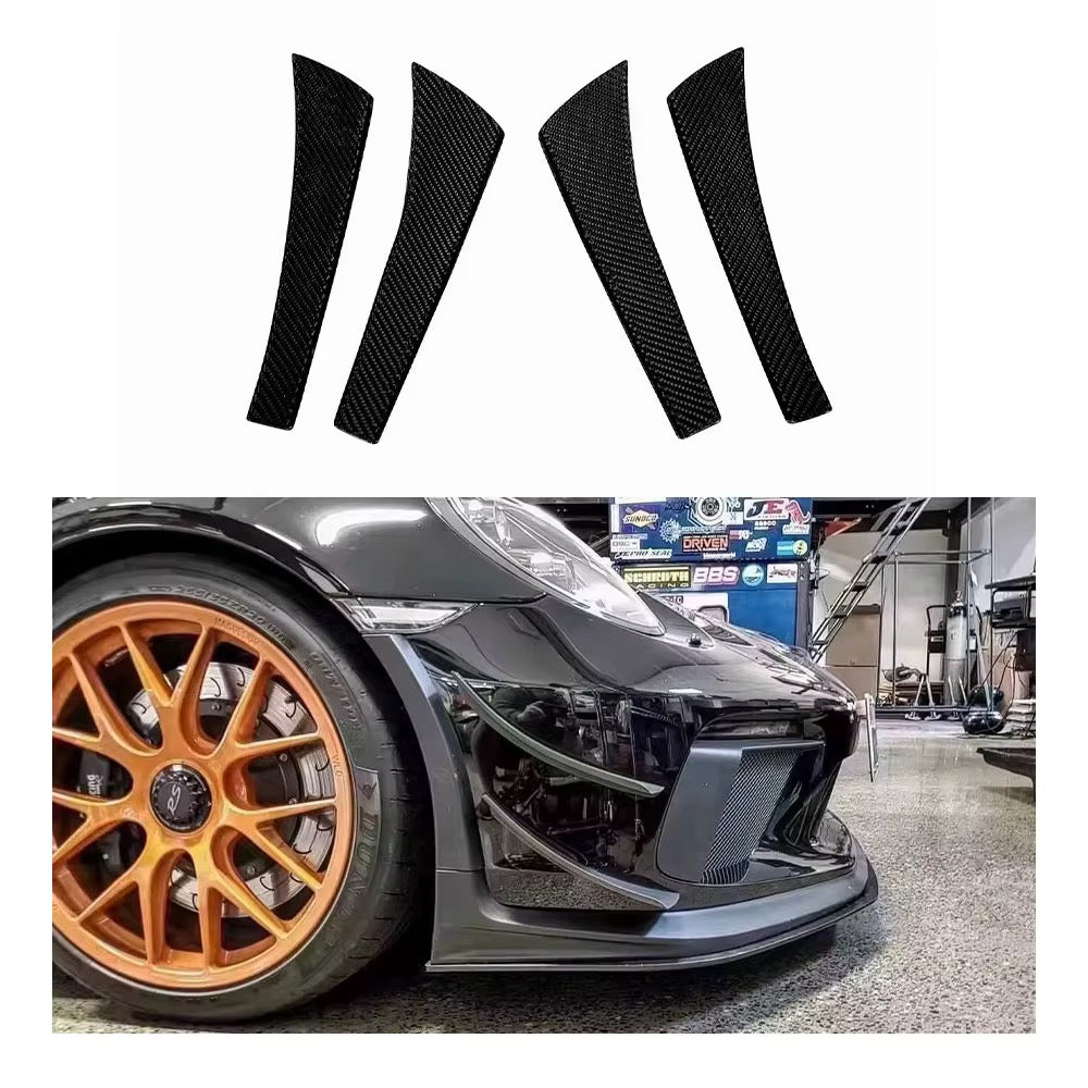 Porsche 911 GT3 / GT2 RS - Carbon Fiber Front Bumper Canards - Exotics Carbon Design