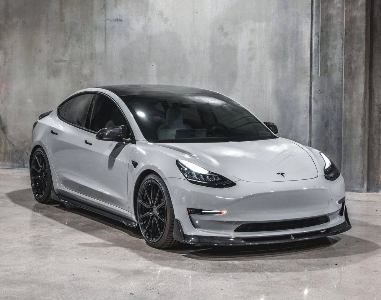 Tesla Model 3 - Gloss Black Full Body Kit - Exotics Carbon Design