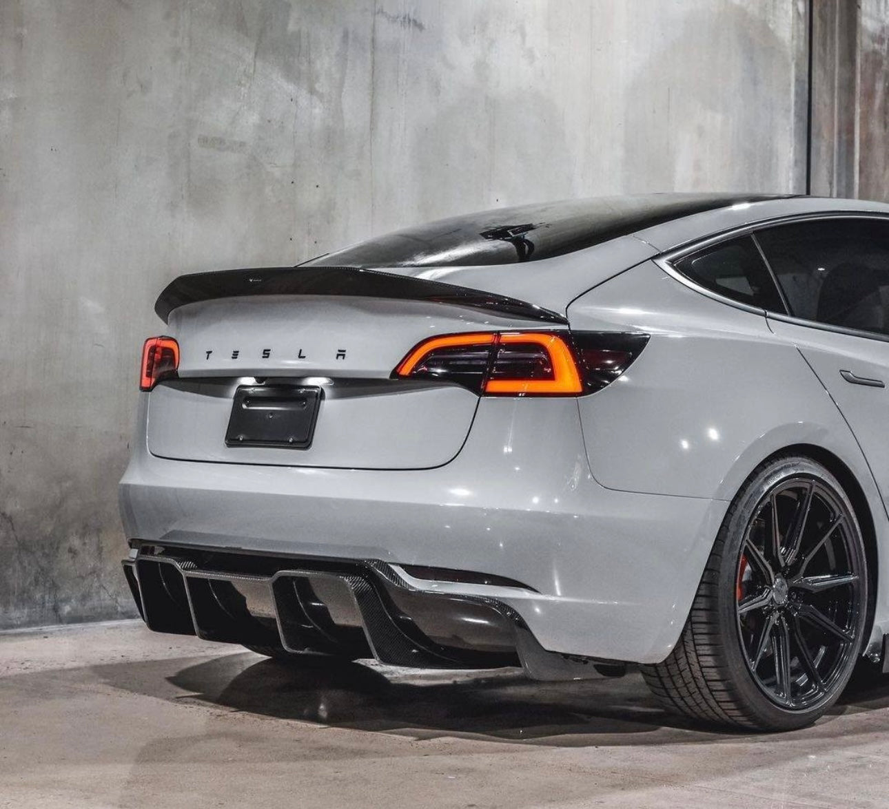 Tesla Model 3 - Race-Performance Carbon Fiber Sport Trunk Spoiler - Exotics Carbon Design
