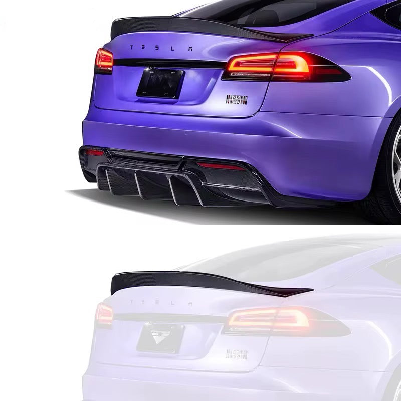 Tesla Model S Carbon Fiber Race Spoiler – Track-Inspired Styling - Exotics Carbon Design