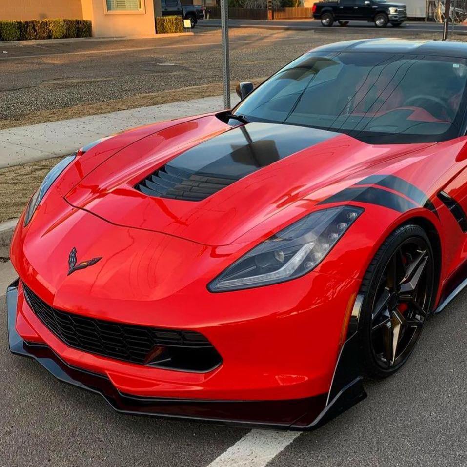 Corvette C7 / Grand Sport / Z06 - Gloss Black ZR1-Style Front Lip - Exotics Carbon Design