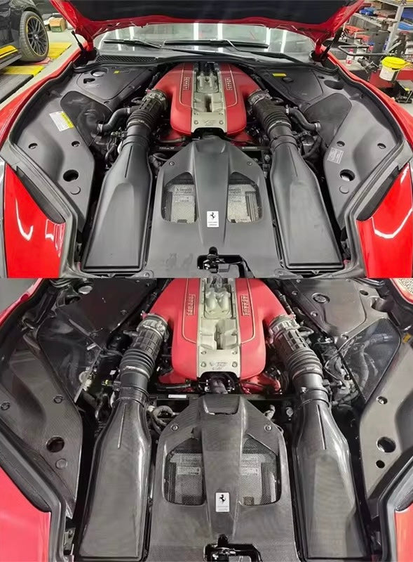 Carbon Fiber Engine Compartment Cover & Intake - Ferrari 812 - Exotics Carbon Design