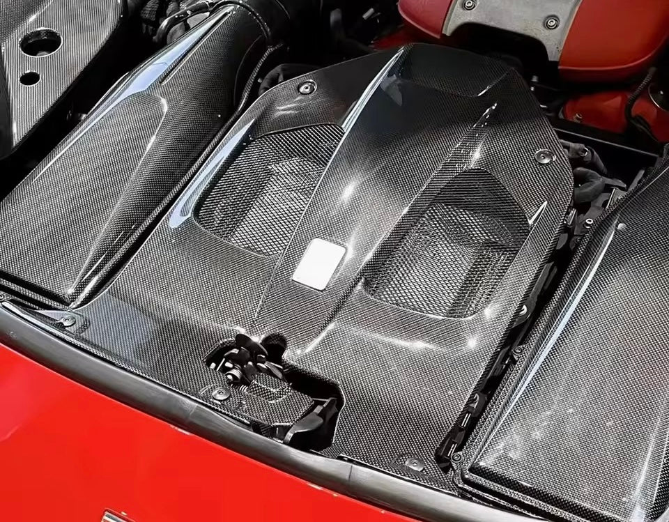 Carbon Fiber Engine Compartment Cover & Intake - Ferrari 812 - Exotics Carbon Design