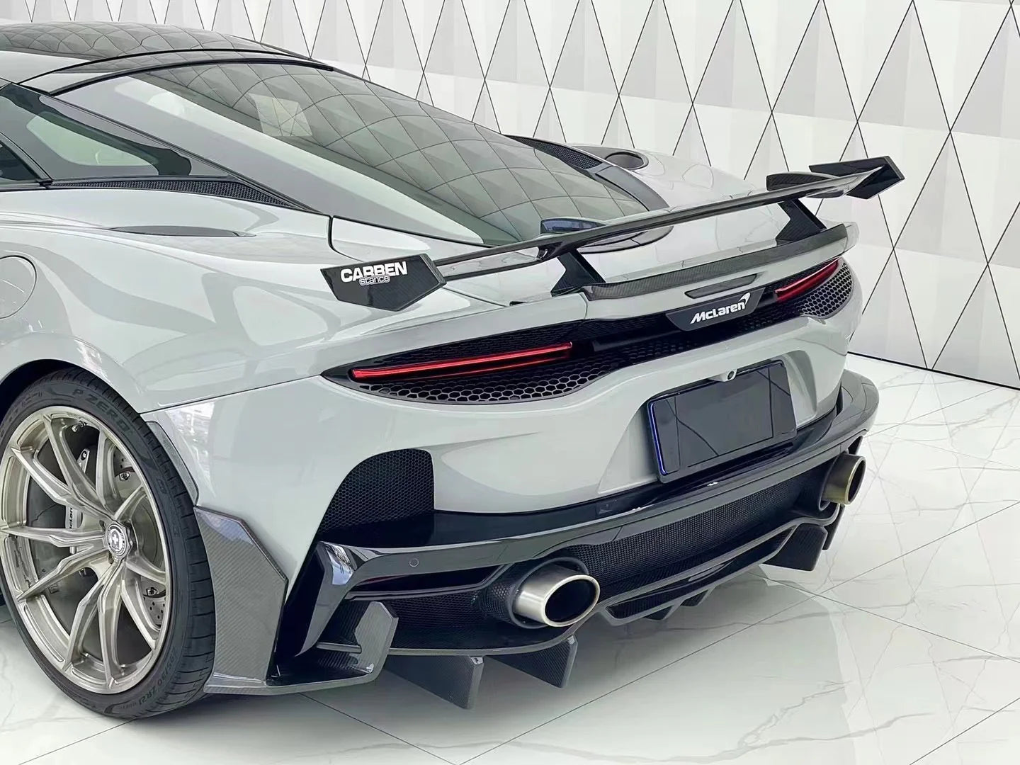 McLaren GT - Carbon Fiber Rear Side Bumper Canards - Exotics Carbon Design