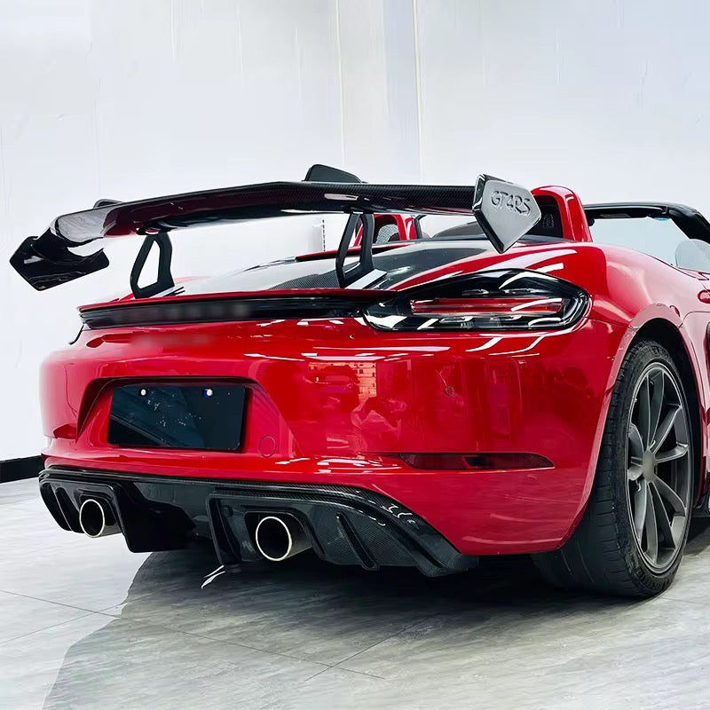 Porsche 718 Boxster / Cayman - Carbon Fiber Rear Diffuser for 2017–2021 - Exotics Carbon Design